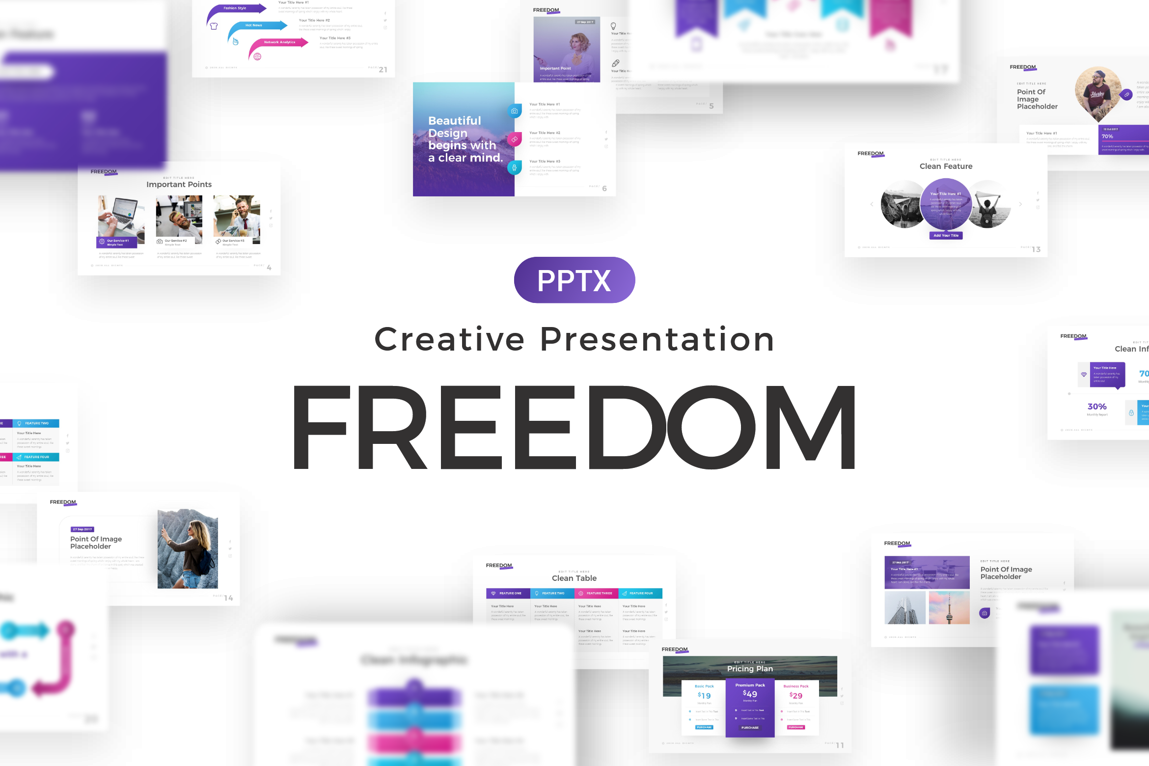 100+ Creative Freedom Bundle PowerPoint Template