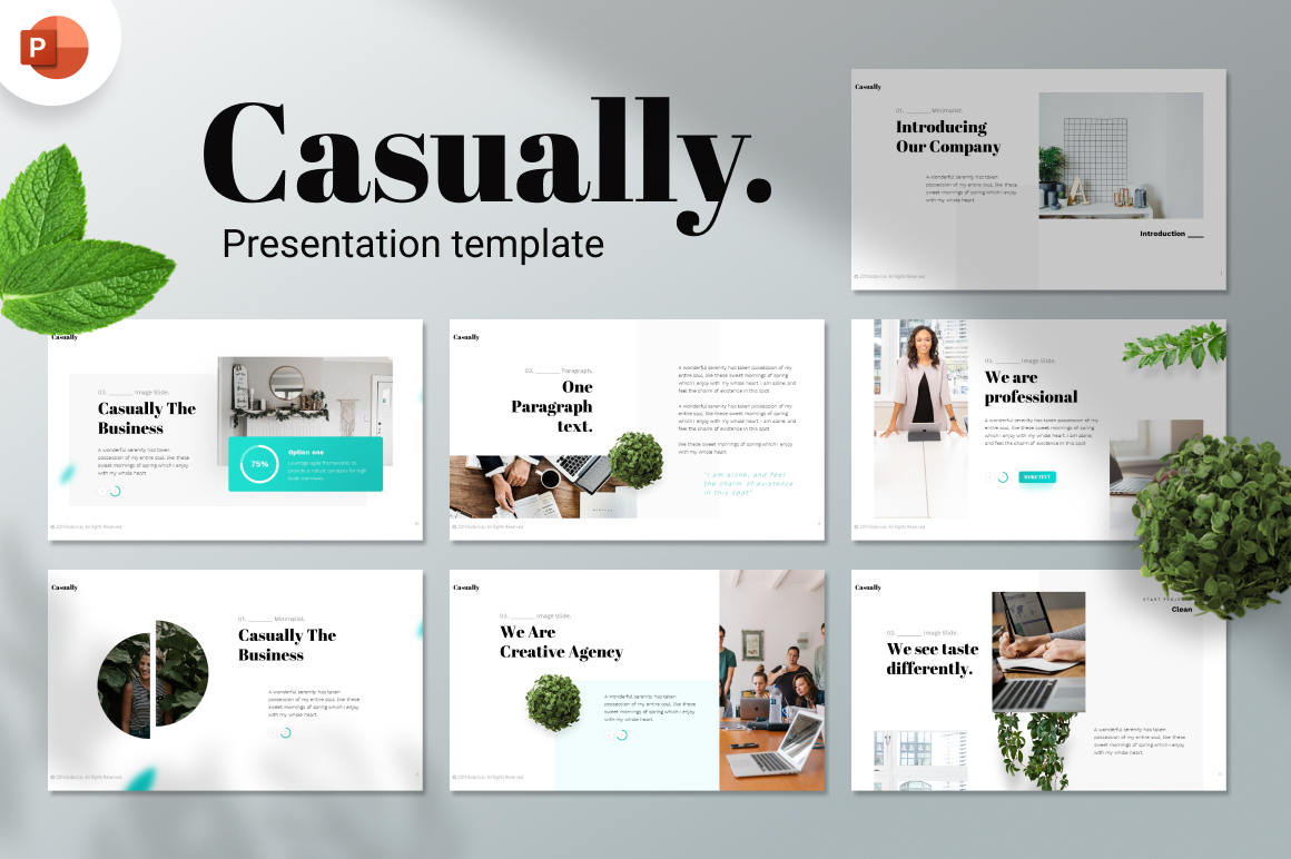 Casually Minimalist PowerPoint Template