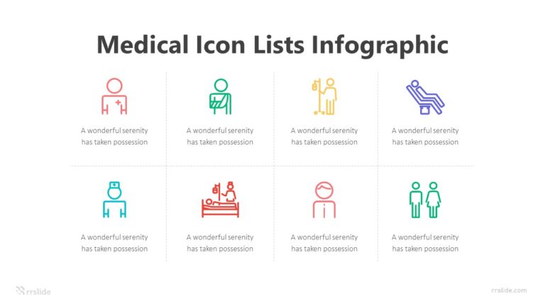 Medical Icon Lists Infographic Template