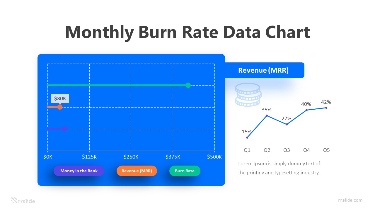 Monthly Burn Rate Data Chart Infographic Template