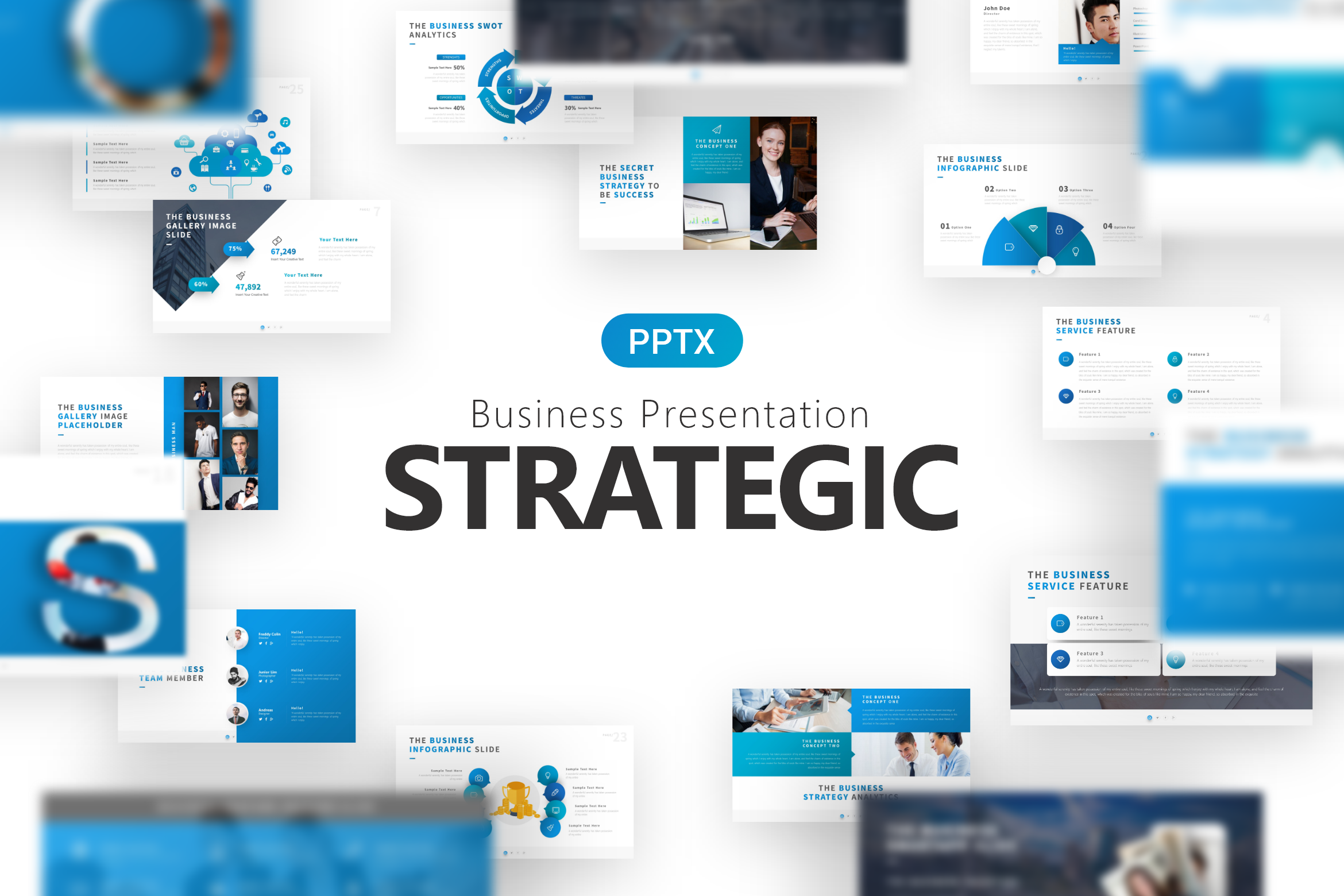 140+ Business Strategy PowerPoint Template