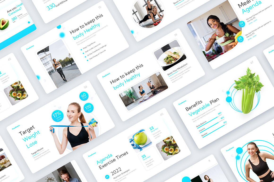 Freshness Healthy Lifestyle PowerPoint Template