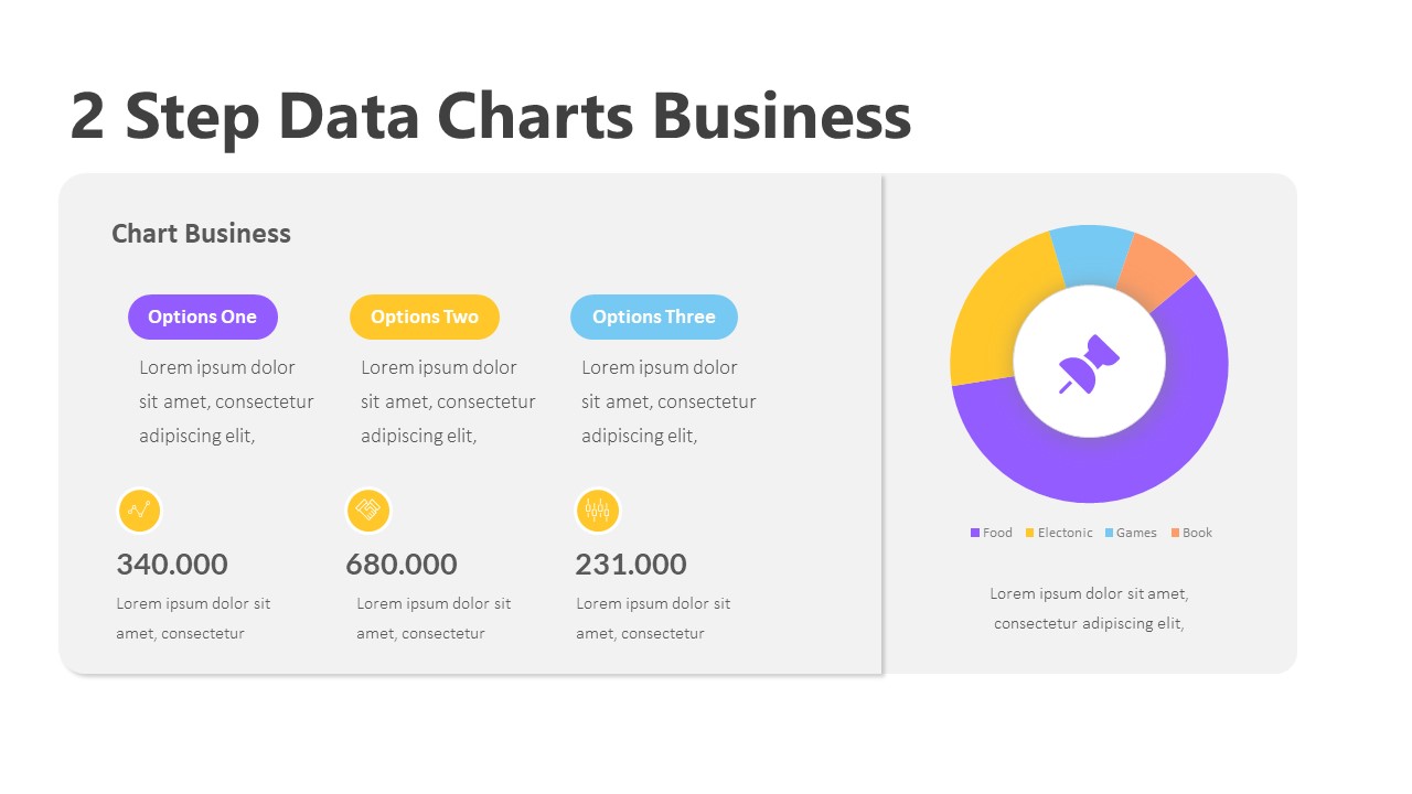 2 Step Data Charts Business Infographic Template