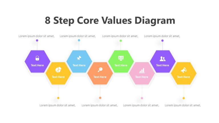 8 Step Core Values Diagram Infographic Template