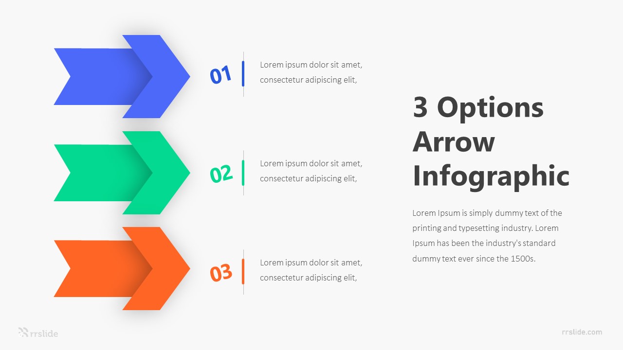 3 Options Arrow Infographic Template