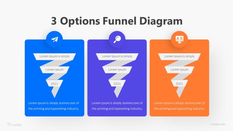 3 Options Funnel Diagram Infographic Template