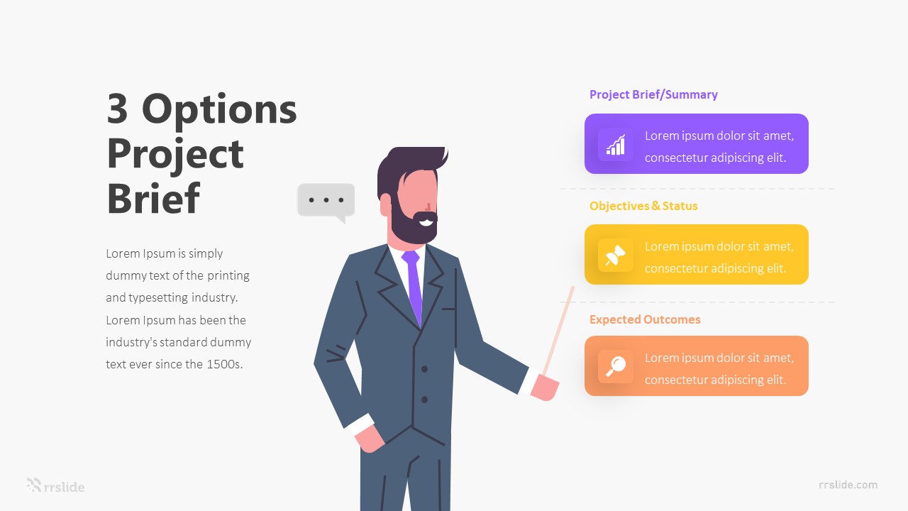 3 Options Project Brief Infographic Template