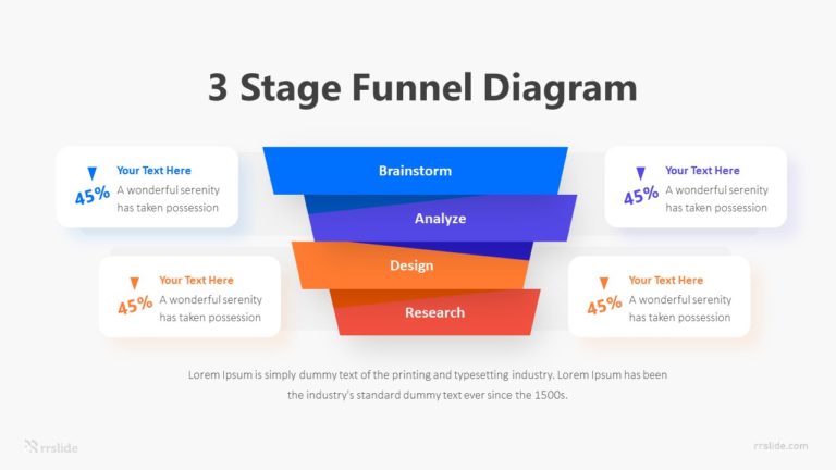 3 Stage Funnel Diagram Infographic Template