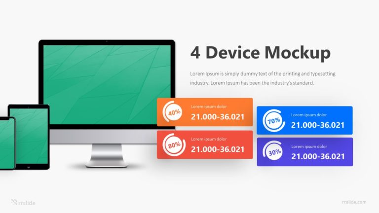 4 Device Mockup Infographic Template