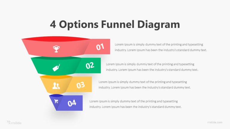 4 Options Funnel Diagram Infographic Template