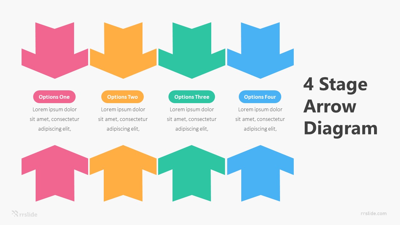 4 Stage Arrow Diagram Infographic Template