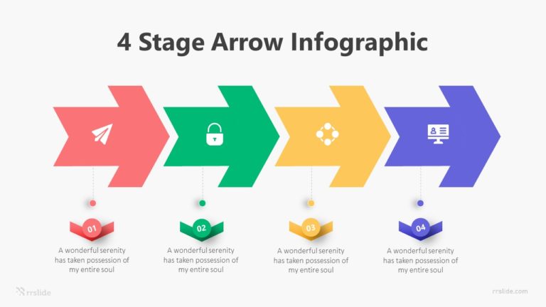 4 Stage Arrow Infographic Template