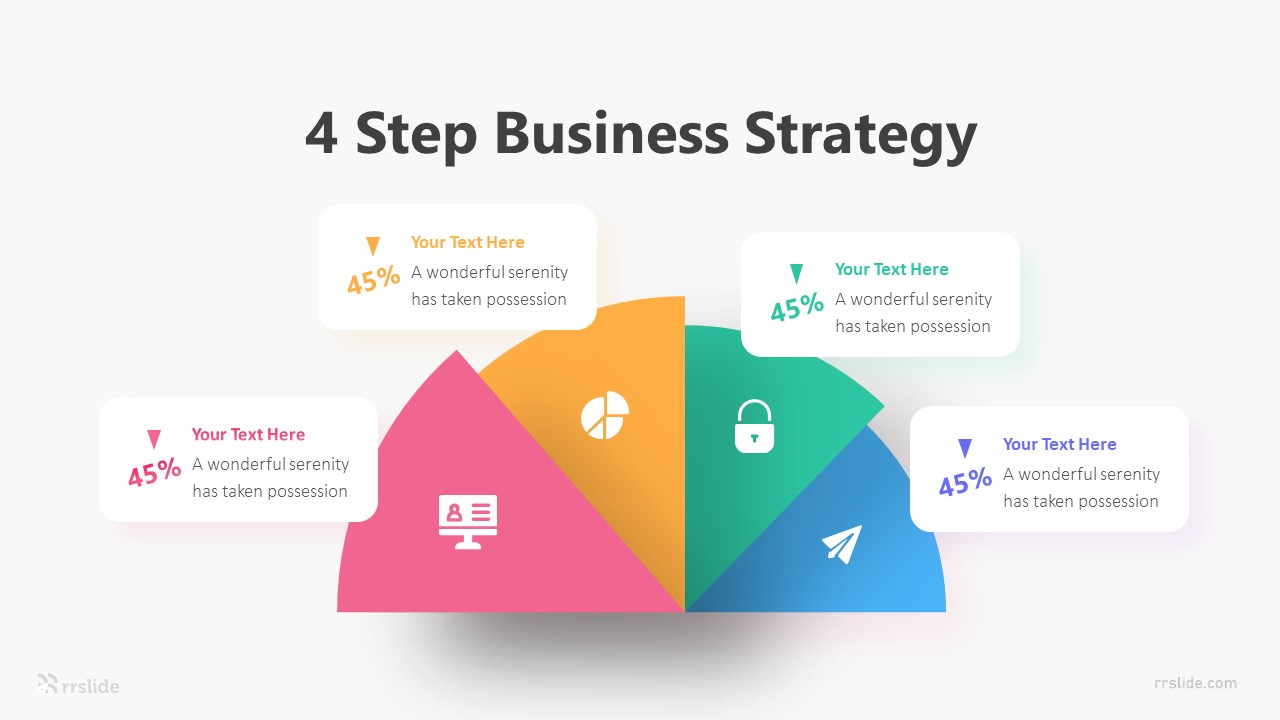 4 Step Business Strategy Infographic Template