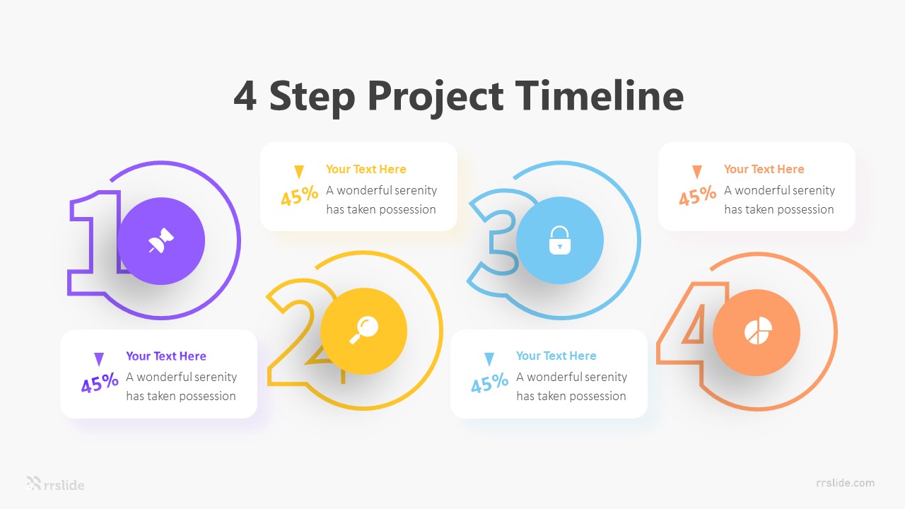 4 Step Project Timeline Infographic Template