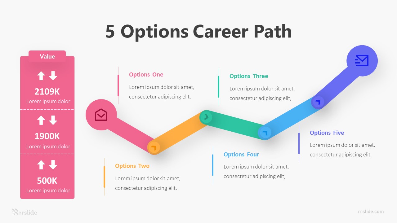 5 Options Career Path Infographic Template
