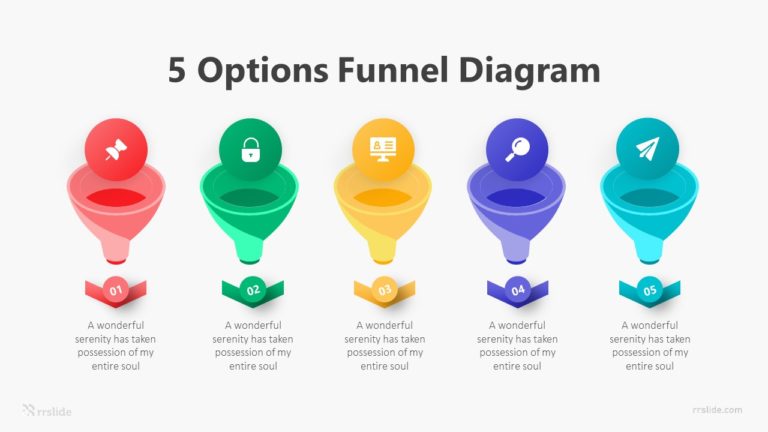 5 Options Funnel Diagram Infographic Template