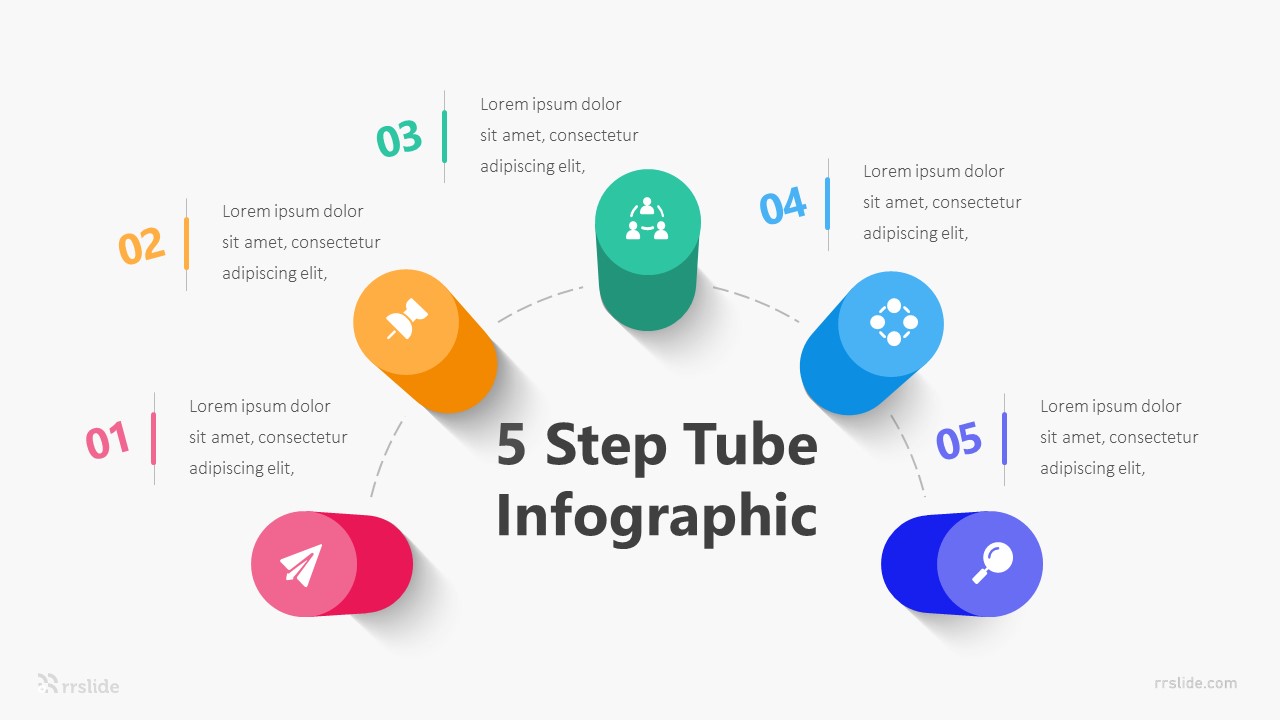 5 Step Tube Infographic Template