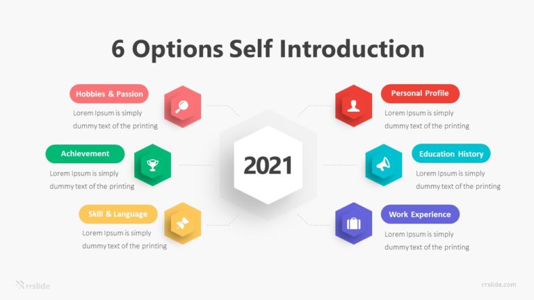 6 Options Self Introduction Infographic Template