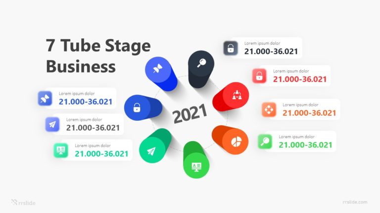 7 Tube Stage Business Infographic Template