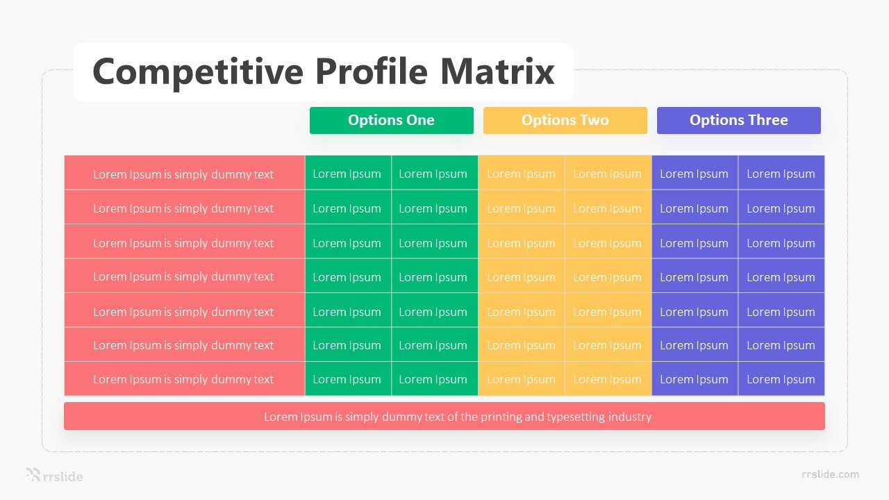Competitive Profile Matrix Infographic Template