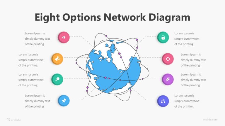 Eight Options Network Diagram Infographic Template