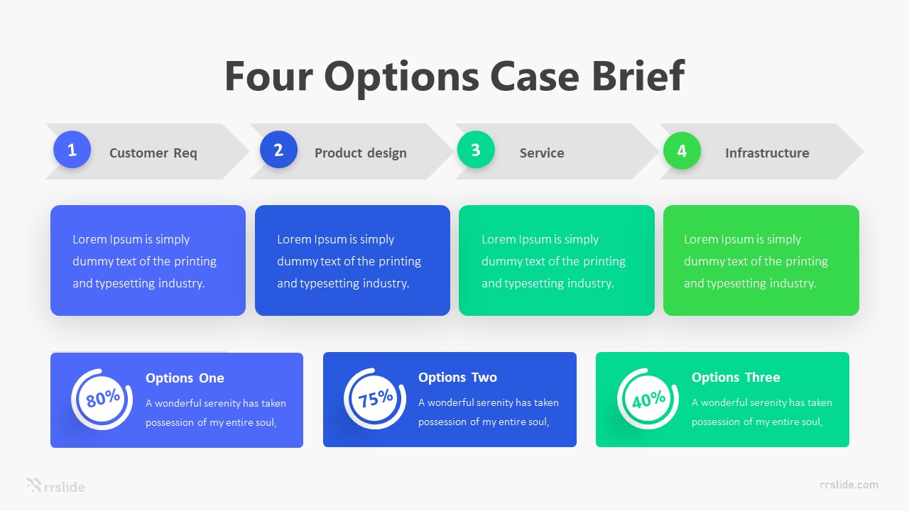 Four Options Case Brief Infographic Template
