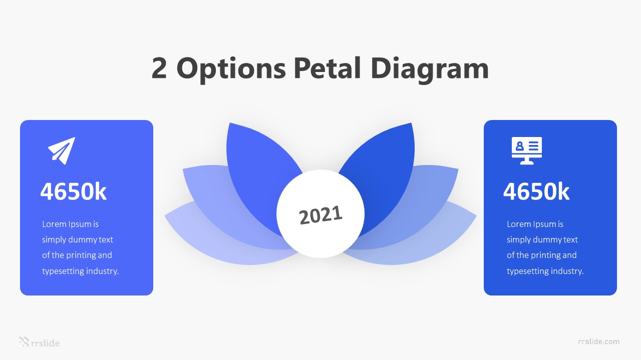 2 Options Petal Diagram Infographic Template