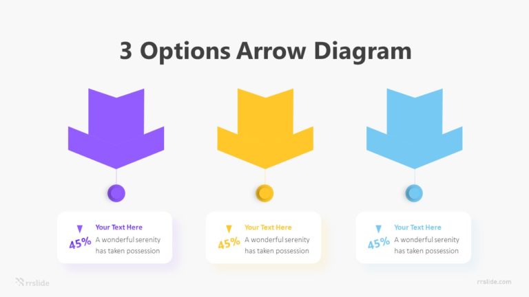 3 Options Arrow Diagram Infographic Template