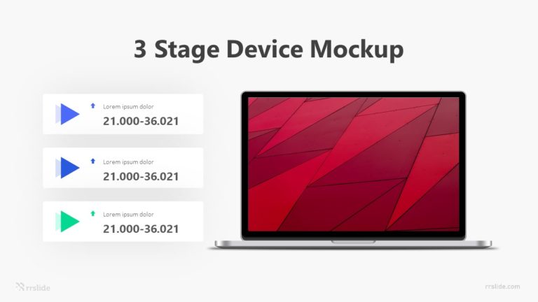 3 Stage Device Mockup Infographic Template