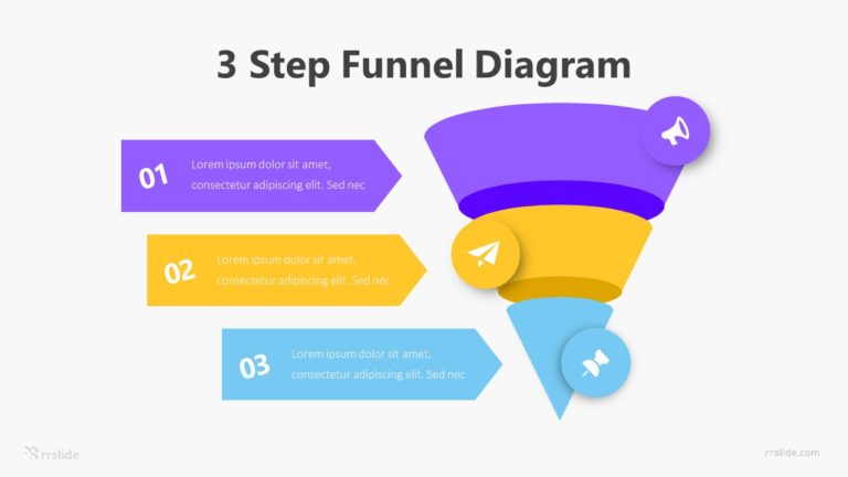 3 Step Funnel Diagram Infographic Template