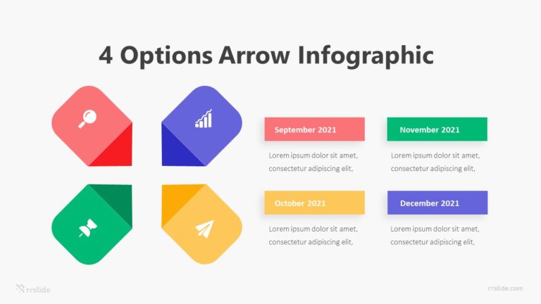 4 Options Arrow Infographic Template