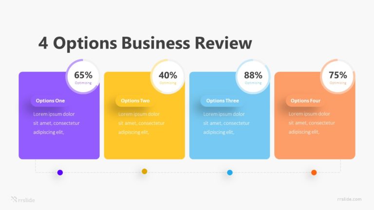 4 Options Business Review Infographic Template
