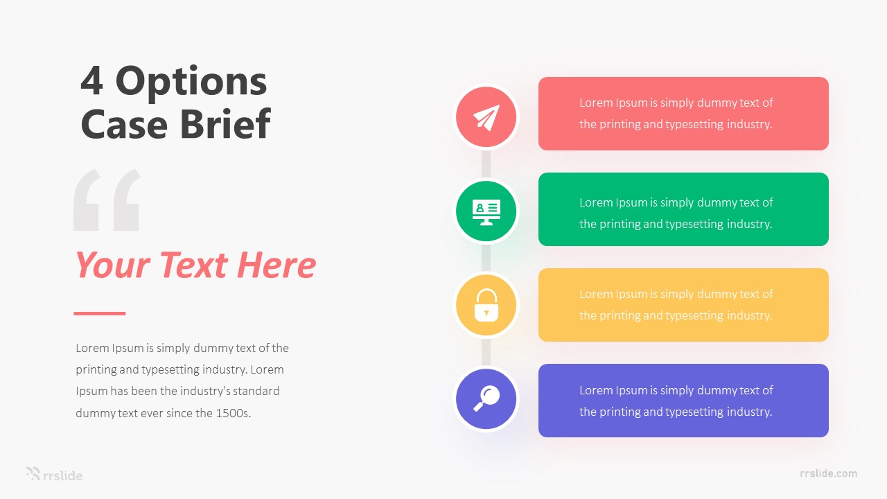 4 Options Case Brief Infographic Template