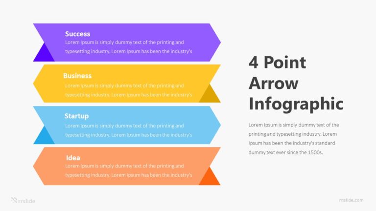 4 Point Arrow Infographic Template
