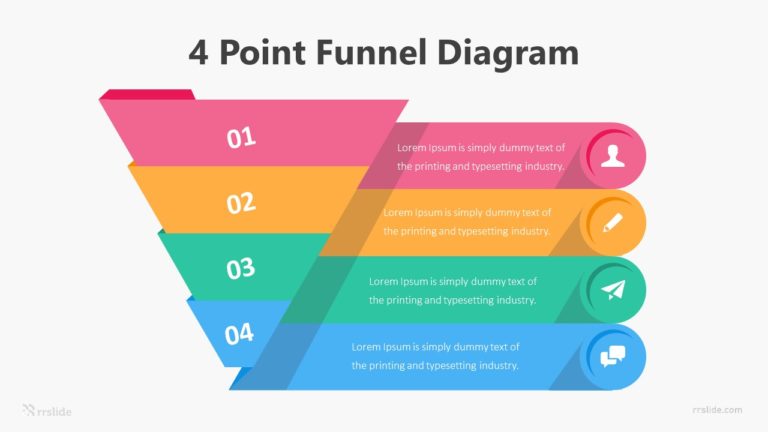 4 Point Funnel Diagram Infographic Template