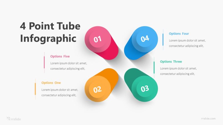 4 Point Tube Infographic Template