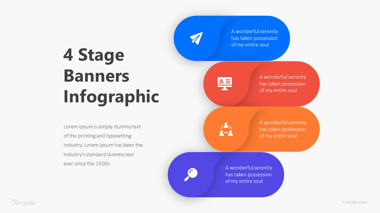 4 Stage Banners Infographic Template