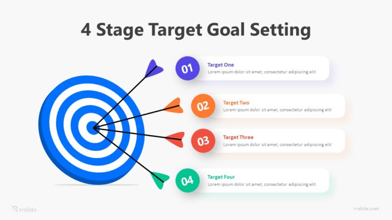 4 Stage Target Goal Setting Infographic Template
