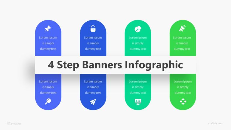 4 Step Banners Infographic Template