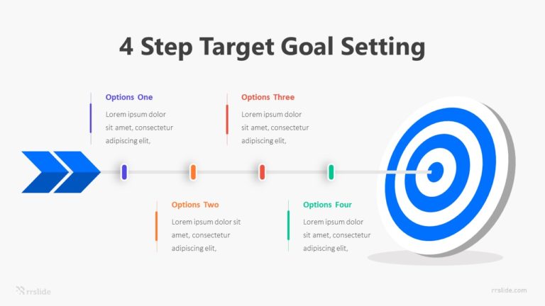 4 Step Target Goal Setting Infographic Template