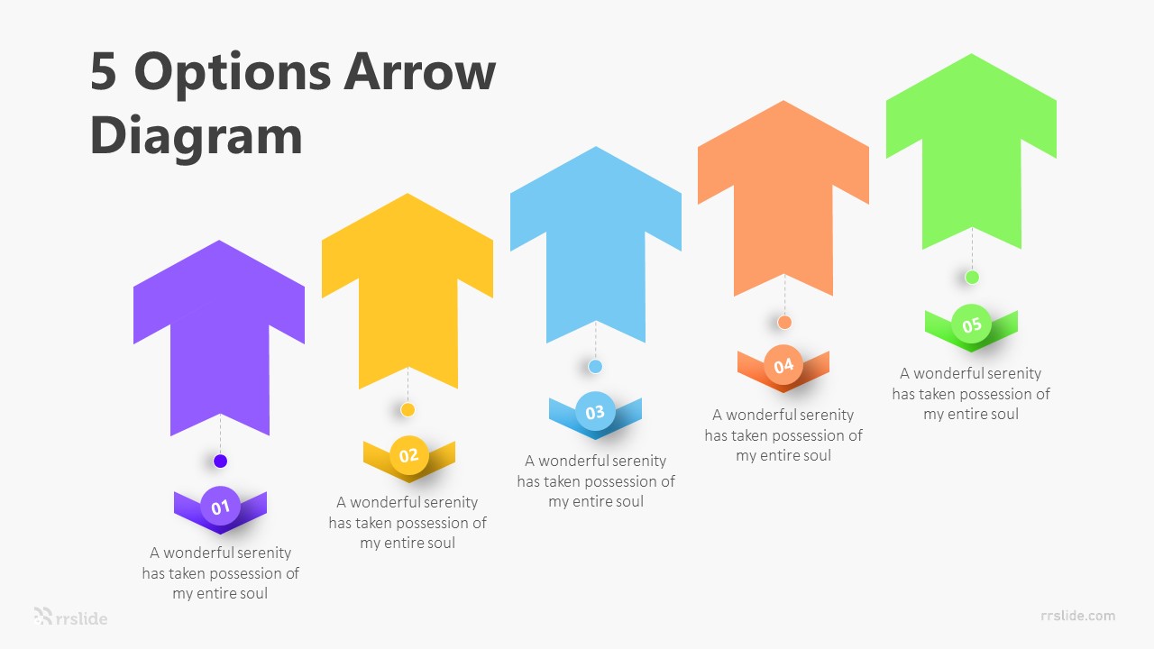 5 Options Arrow Diagram Infographic Template