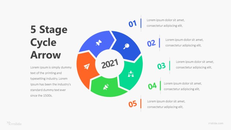 5 Stage Arrow Diagram Infographic Template