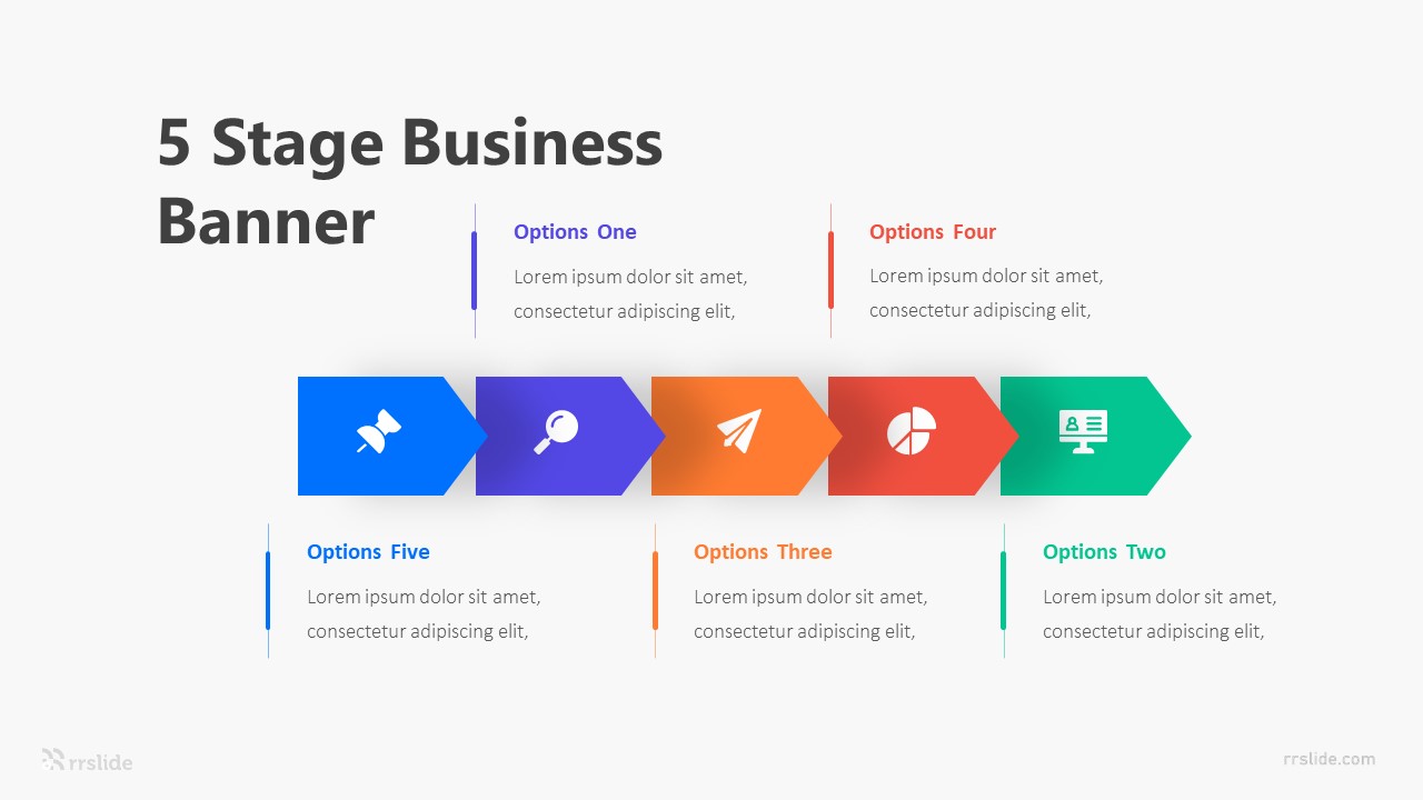 5 Stage Business Banner Infographic Template