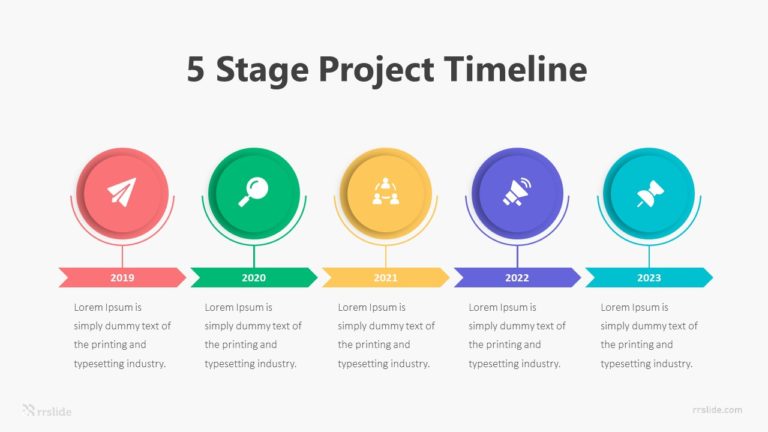 5 Stage Project Timeline Infographic Template