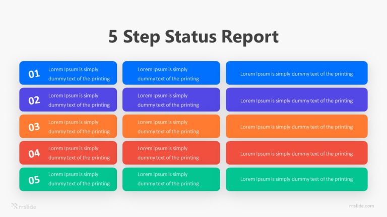 5 Step Status Report Infographic Template