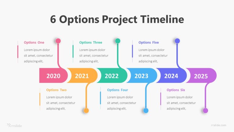 6 Options Project Timeline Infographic Template