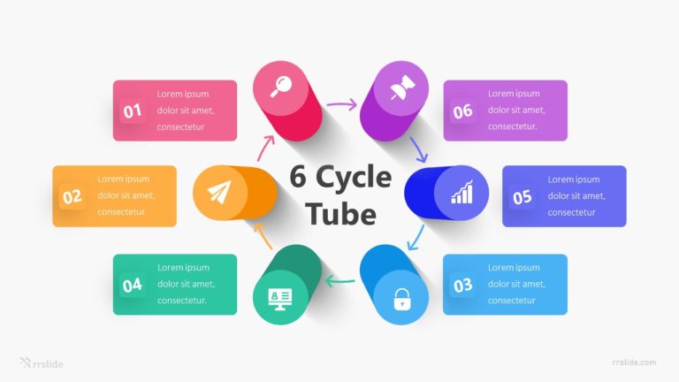 6 Options Tube Infographic Template