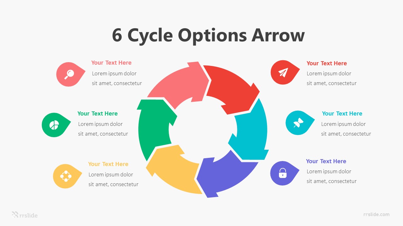 6 Stage Arrow Infographic Template