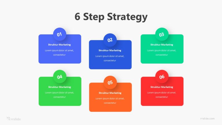 6 Step Strategy Infographic Template