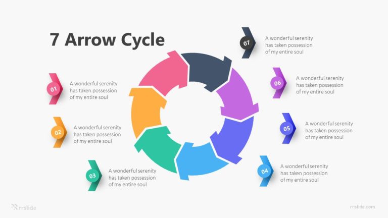 7 Arrow Cycle Infographic Template